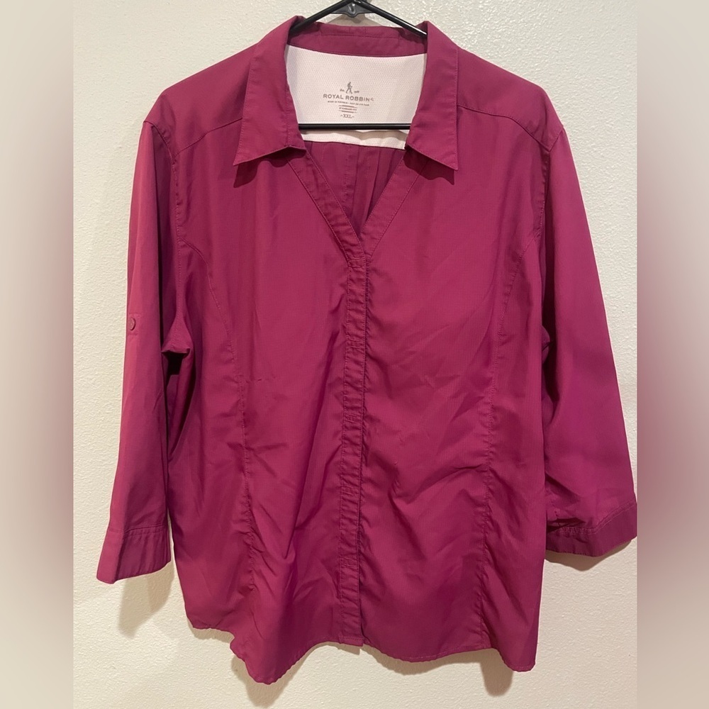Royal Robbins Women's Fuchsia Snap Shirt